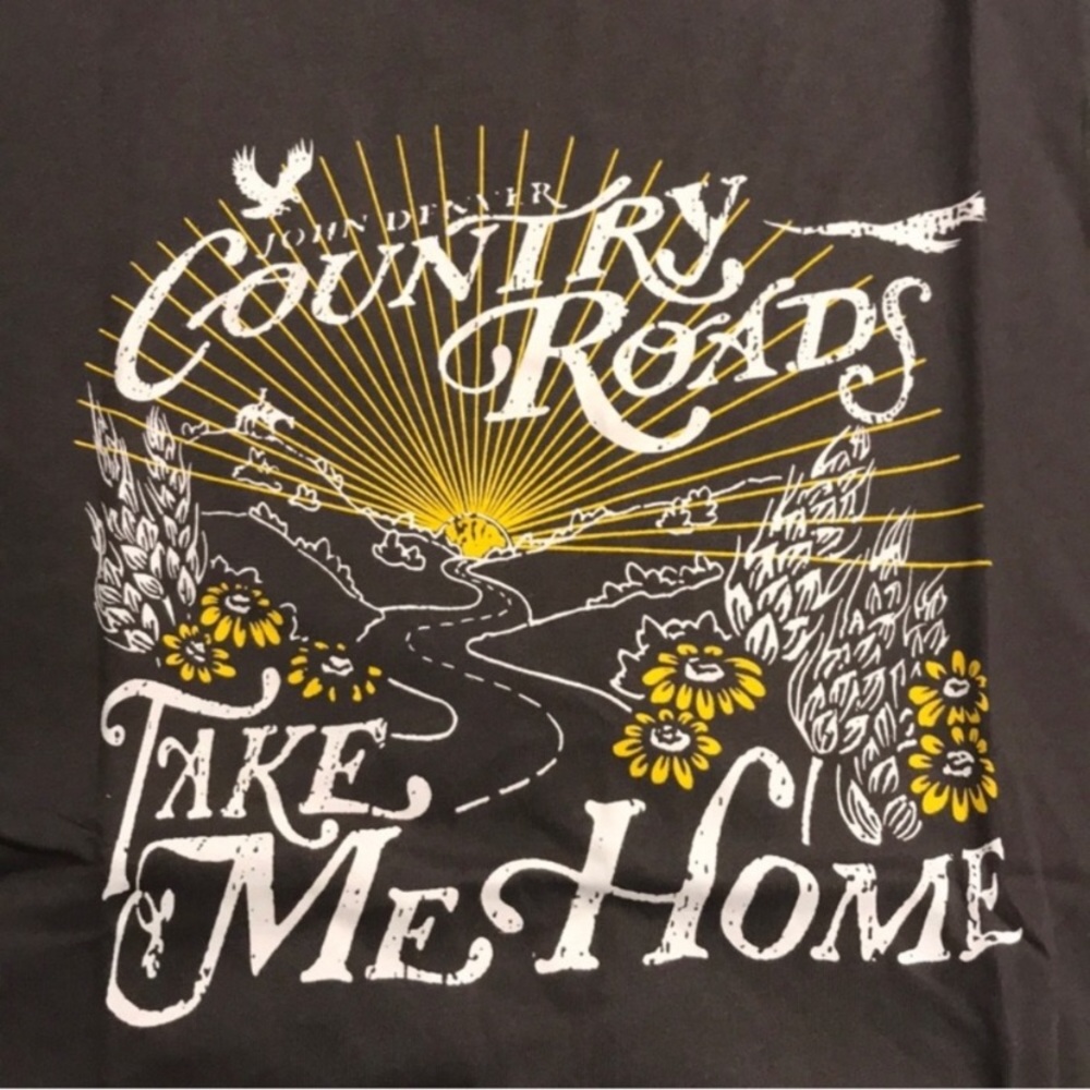 SOLD OUT John Denver Country Roads Dark Gray Graphic Tee - Picture 4 of 4